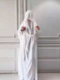 Premium Saudi Jilbab 1-Piece Full Length – white