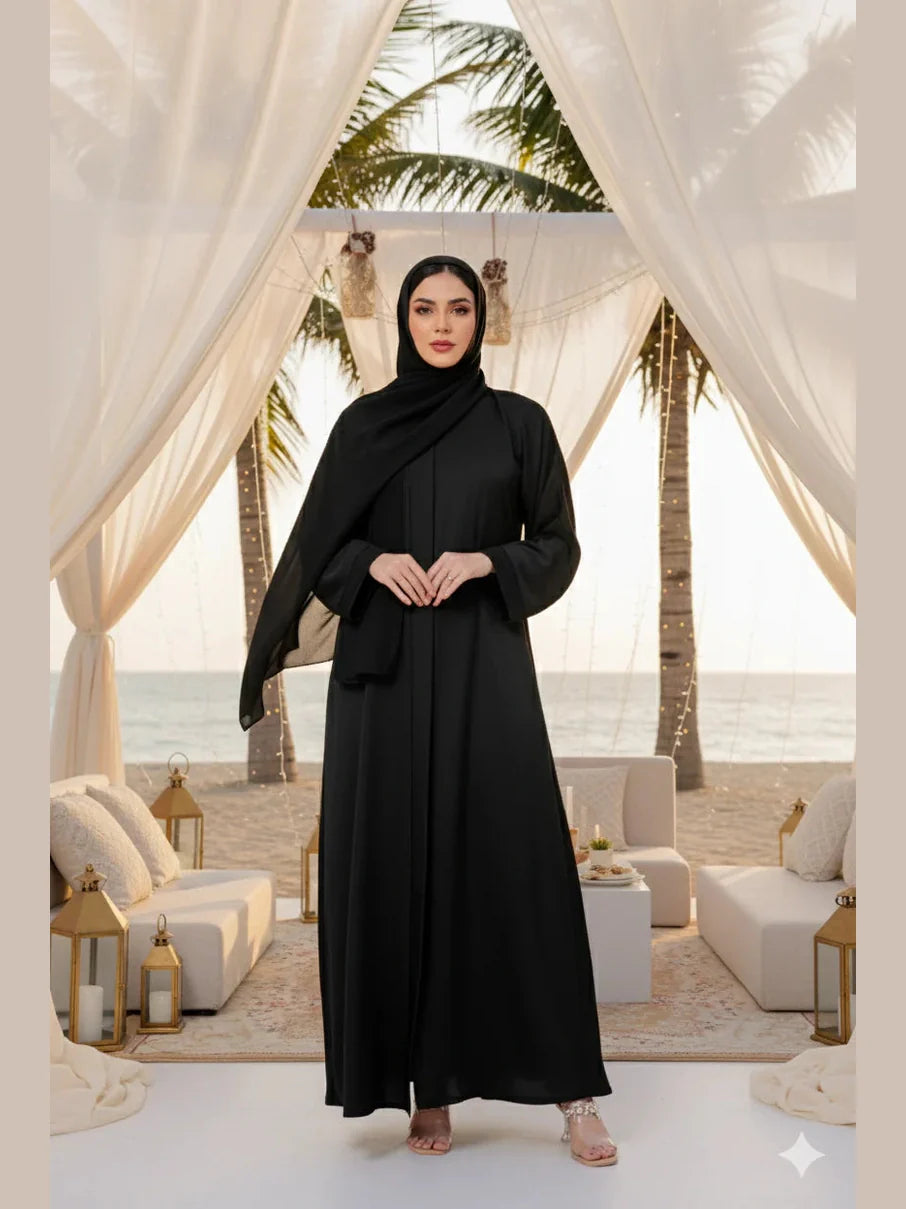 Sumaira Premium Black Abaya