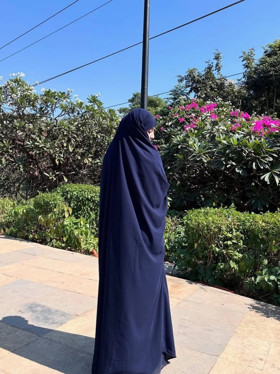 Premium Saudi Jilbab 1-Piece Full Length – Navy Blue