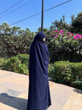 Premium Saudi Jilbab 1-Piece Full Length – Navy Blue