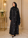 Noir Blossom Luxe Abaya