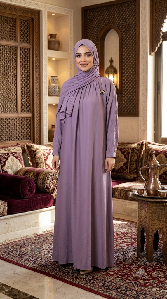 Lavender Grace Luxe Maxi Abaya