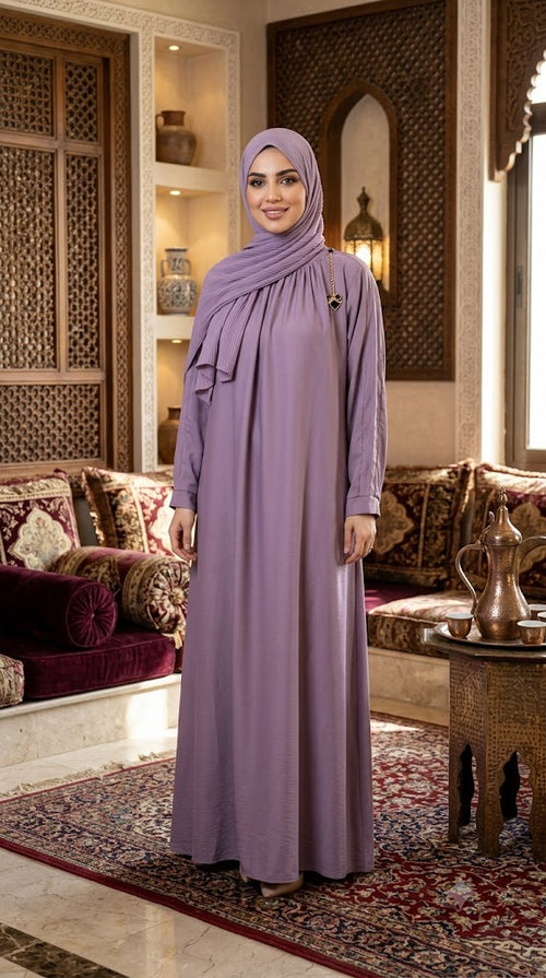 Lavender Grace Luxe Maxi Abaya