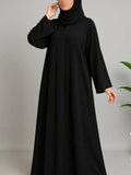 Premium Zoom Front Open Abaya – Free Scarf included ( Black ) 60% OFF