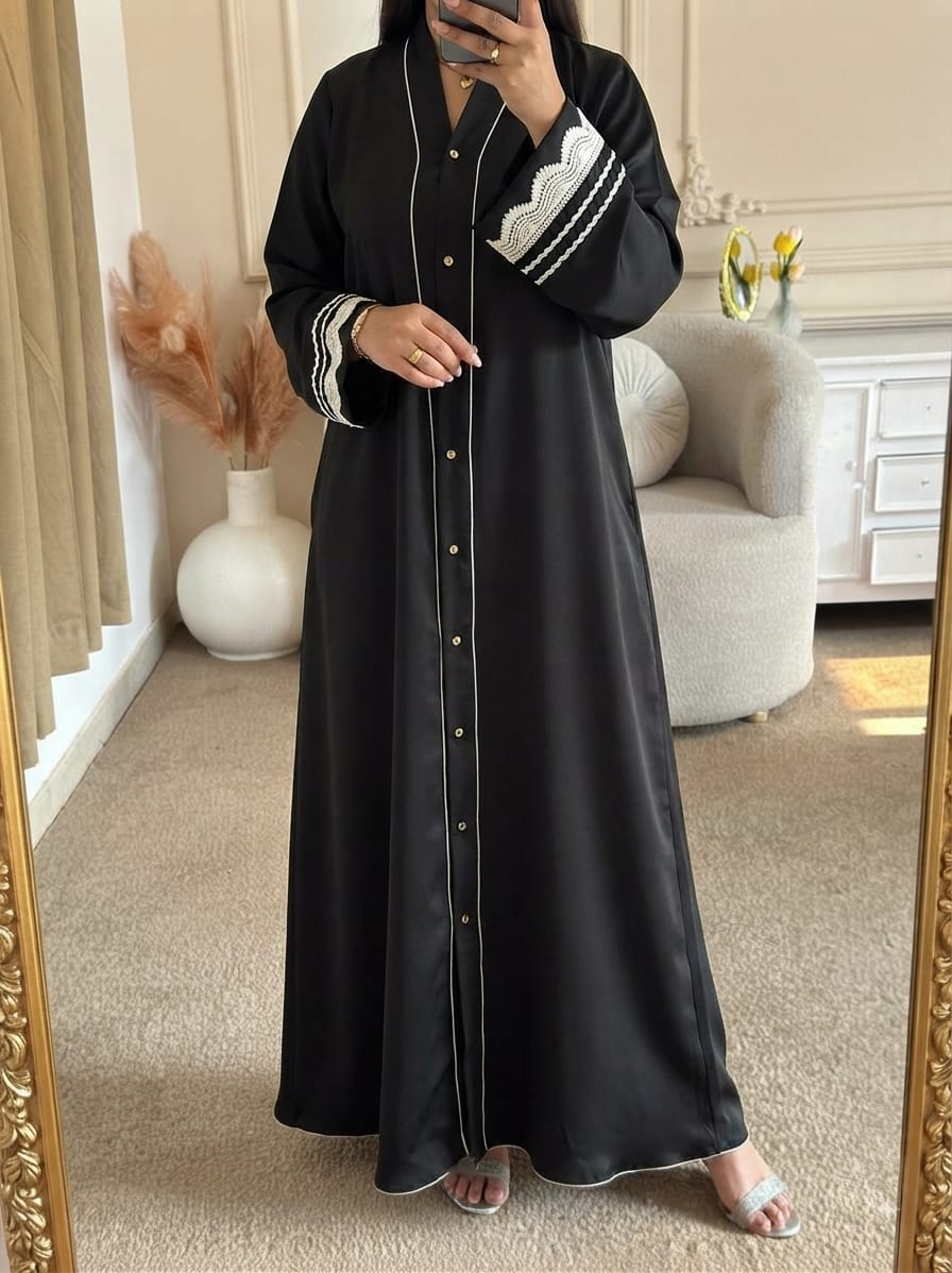 Midnight Lace Abaya