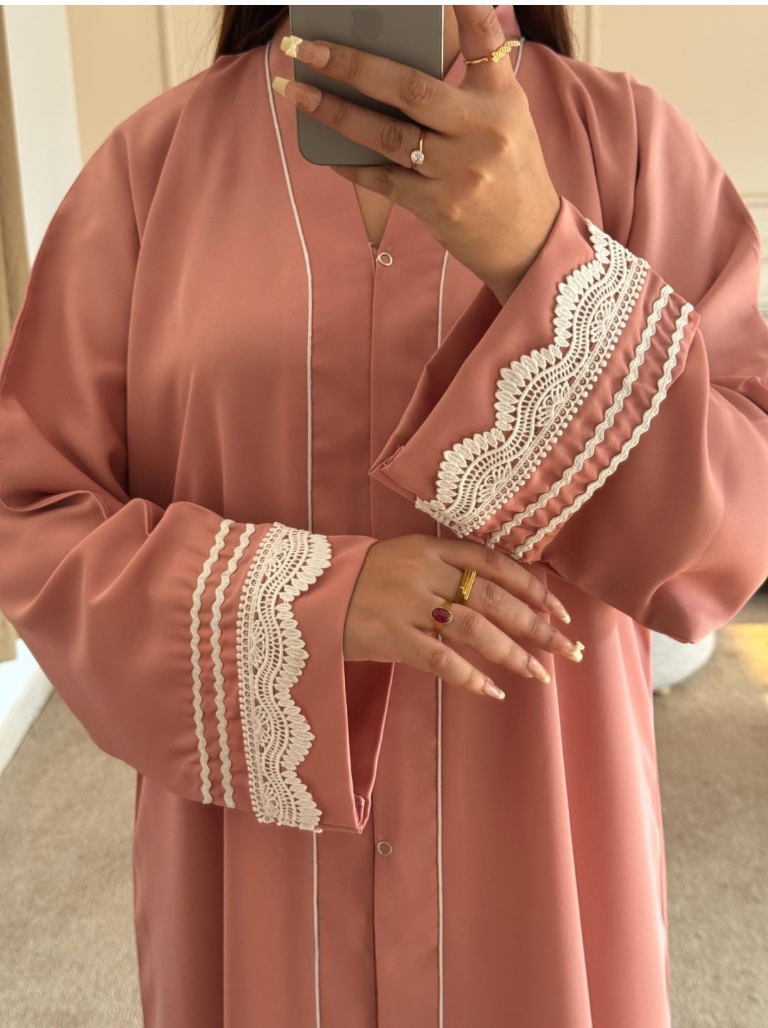 Rose Pearl Abaya