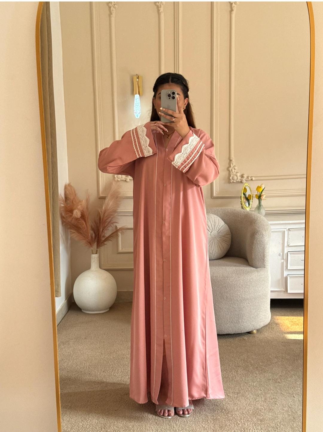 Rose Pearl Abaya