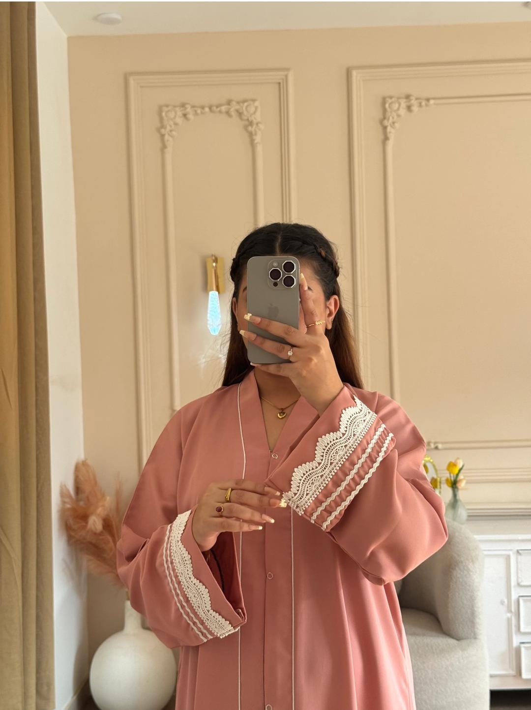 Rose Pearl Abaya