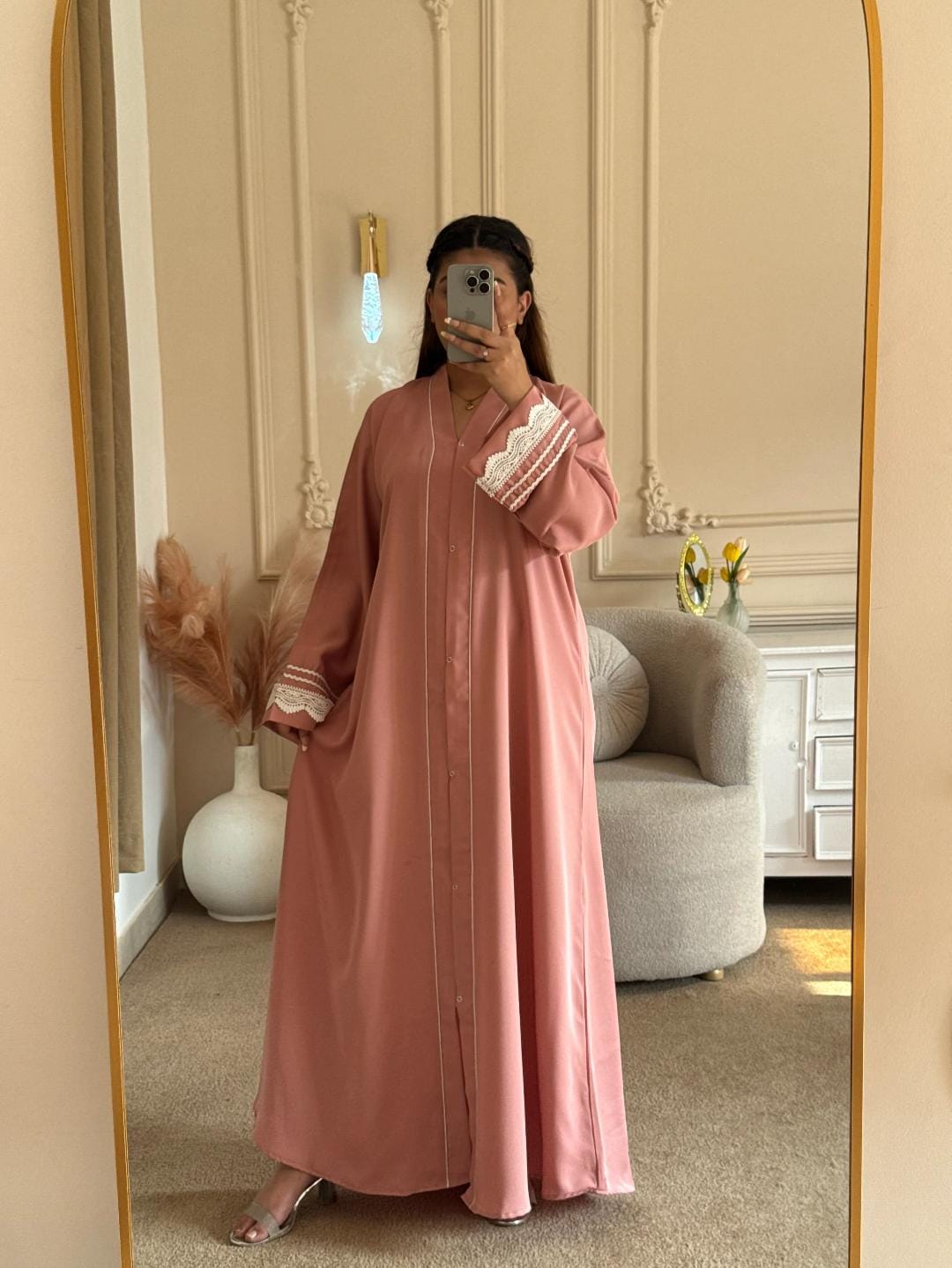 Rose Pearl Abaya