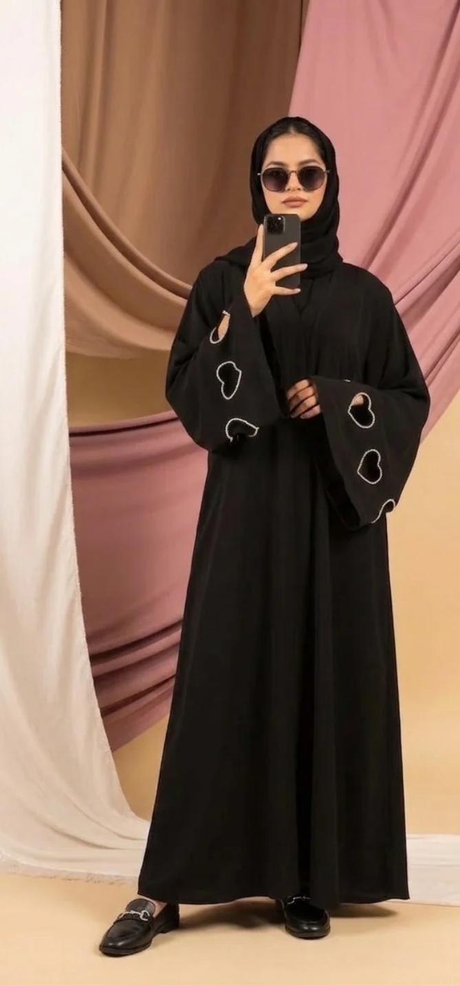 The HeartBeat Cut Out Abaya