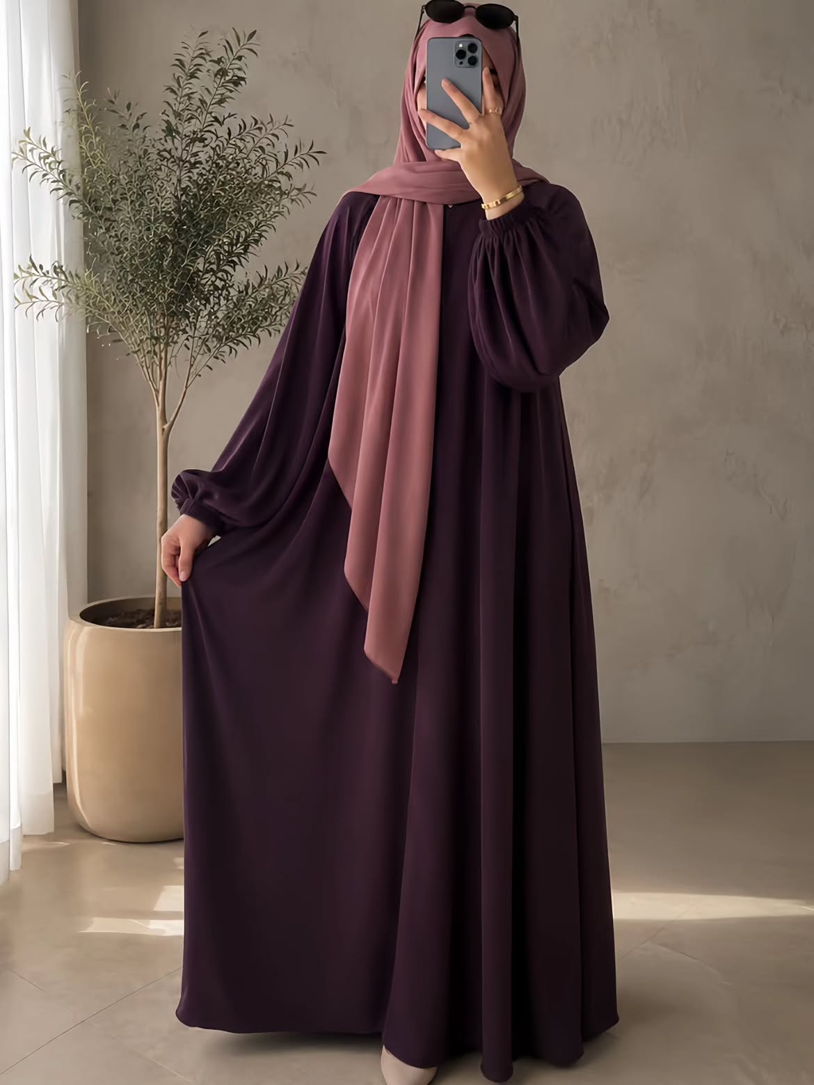 Premium Basic Maxi Style Abaya Maroon