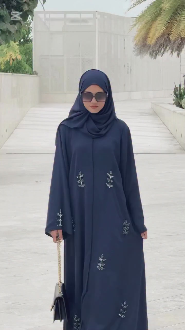 Luxe Handwork Blue Abaya